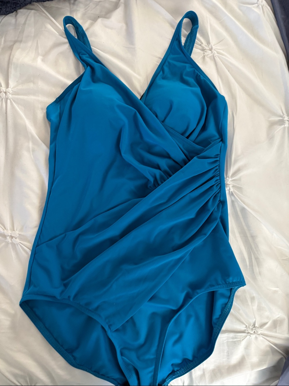 Miraclesuit Blue Asymmetrical One Piece Swimsuit